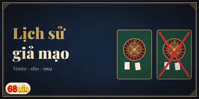 Hai bàn chơi giống nhau, một bàn bị gạch chéo, minh họa lịch sử giả mạo quanh casino