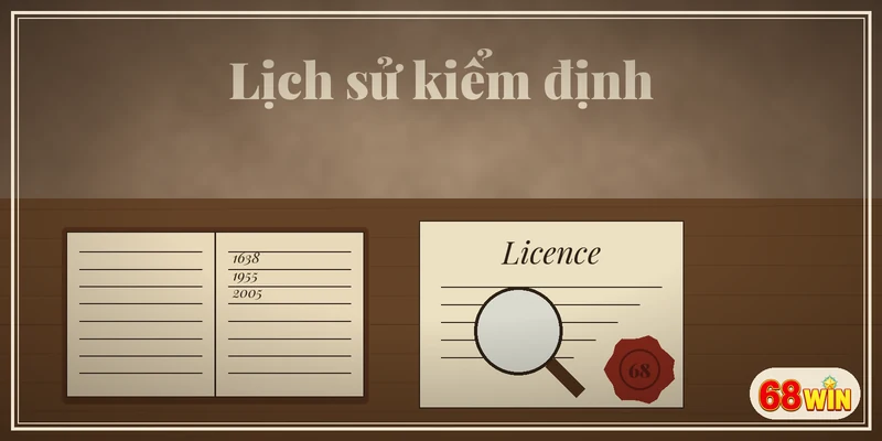 Con dấu và sổ cái tượng trưng cho lịch sử kiểm định ngành trò chơi