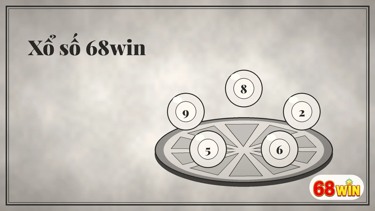 Xổ số 68win với bi số trắng trên đĩa tròn cắt lát
